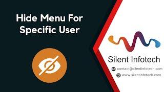 Hide Menu For Specific User | Odoo Module | Silent Infotech