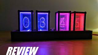 REVIEW: ClocTeck LED Nixie Tube Clock - Wi-Fi Digital Desk Clock - Cool Retro Design!