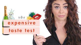 We Stress Sarah Hyland Out with a Ton of Wedding Stuff (Hehe, Sorry) | Expensive Taste Test | Cosmo