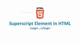 Superscript Element in HTML