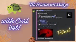 ༊*·˚ welcome message tutorial | Carl bot | Pinky