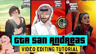 كيف عمل مقطع بفلتر قراند على صورك (ترند تيك توك) GTA Effect Reel Tutorial 2021 | Trending GTA Effect