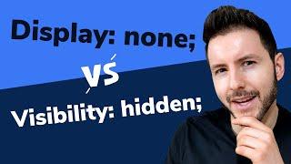 Difference Between CSS Display None and Visibility Hidden | Hide Elements in CSS