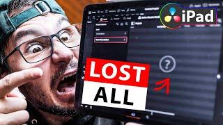 AVOID THIS MISTAKE: I lost all Project Files in DaVinci Resolve iPad!