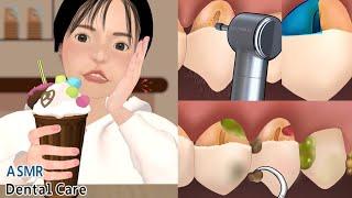 ASMR sensitive teeth treatment dental care animation 시려운 치아 치료하기 애니메이션