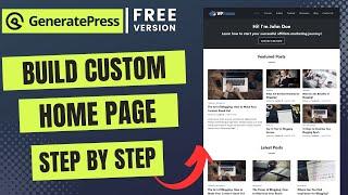 GeneratePress Theme Homepage Design