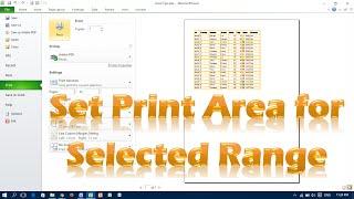 Set/Clear Print Area for Selected Range - Excel