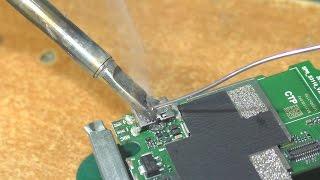 Замена micro-USB разъёма паяльником (без фена). Смартфон Fly FS501