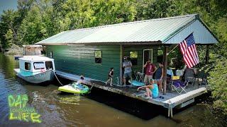 Houseboat Adventures - Crawfish Boil at "DAT Camp"