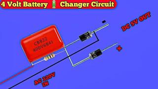 INPUT 220V AC To 4 Volt DC Battery  Changer Circuit Banaye