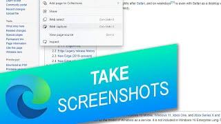 How to Take Full Page Screenshots in Edge