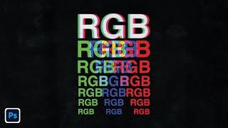 EASY RGB TEXT EFFECT IN PHOTOSHOP