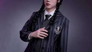 【Size S-3XL】DokiDoki-R TV Wednesday Cosplay Wednesday Addams Costume Uniform
