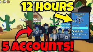 Clicker Simulator HATCHING for 12 HOURS on 5 ACCOUNTS! Wild West Update GRND! Roblox