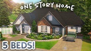 Single Story Home for a Big Family // The Sims 4 Speed Build