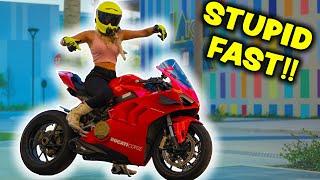 First Ride on 2021 Ducati Panigale V4!!  vs S1000RR *CRAZY POWER*