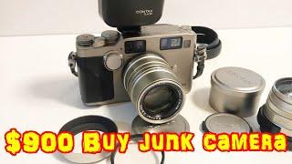 Opend Buy junk camera at auction CONTAX G2 set $900