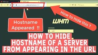 How to hide hostname of server from appearing in the URL?