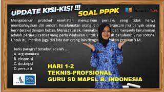 UPDATE FR PPPK - Prediksi Soal Profesional Guru SD Mapel Bahasa  Indonesia