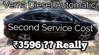 Hyundai Verna  Diesel automatic 2nd Service Cost | 10000 km service | Maintenance Cost