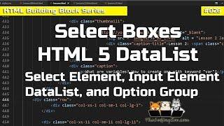 HTML Select Dropdown Box, HTML 5 Data List & Option Group : #26