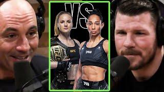 Joe rogan AND Micheal Bisping -INSIDE- Valentina shevchenko vs Taila santos UFC 275