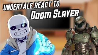 Undertale react to Doom Slayer VS Gladiator | Gacha reacts
