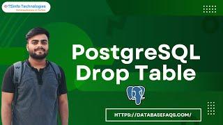 How to drop or remove the table in PostgreSQL | PostgreSQL Drop table | Drop table in PostgreSQL