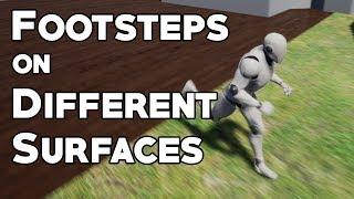 UE4 Tutorial: Footstep Sounds on Different Materials (Request)