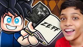 Using DEATH NOTE to KILL my Brother in ROBLOX