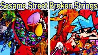 Friday Night Funkin' VS Broken Strings | Darkness Takeover Sesame Street | VS Pibby Elmo (FNF Mod)