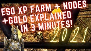 FAST ESO XP! Nodes, Gold quick farm guide (2021) 150k - 200k/hour Gold.