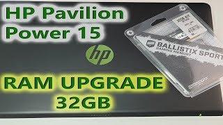 HP Pavilion Power 15 RAM upgrade to 32Gb (2x16Gb kit) i7 7700HQ