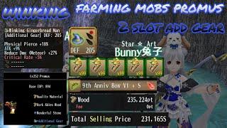 toram online - farming mobs promus find 2 slot add gear winking luck bow 1 hit - yusagi