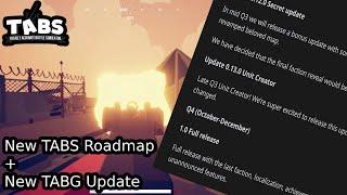 New TABS Roadmap Plus New TABG update