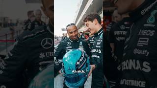 George Shows Lewis His Special Helmet 