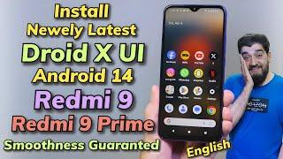Install DroidX UI Android 14 On Redmi 9 Lancelot English
