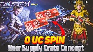 0 UC Free Spin  2 Times In New Quantom Storm Ultimate Spin | Supply Crate New Concept Pubg Mobile