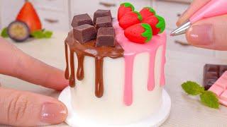 Chocolate or Strawberry | Perfect Miniature Chocolate Strawberry Cake Decorating | Best Of Tiny Cake