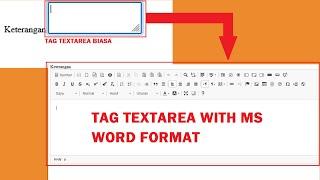 Text editor seperti ms word pada tag textarea