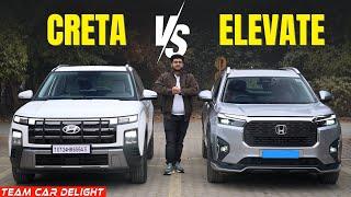 New Hyundai Creta vs Honda Elevate - Which is the Best Family SUV | Short Comparison