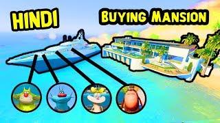 OGGY & JACK buys Super Mansion  | Ft. BOB, Olivia & Coakroach | GTA 5 | Hitesh KS