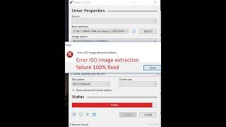 Error ISO image extraction failure 100% fixed