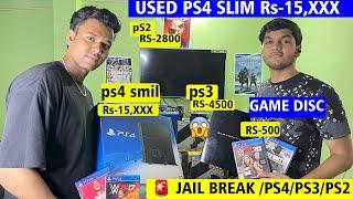 USED PS4 slim Rs-15,XXX️| PS3 Rs-45,XX| PS2 Rs-28,00 | Jail Break |ps4|ps3|ps2..