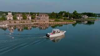 Hamptons Drone Aerial Views of North Sea, Southampton in Summer 2024