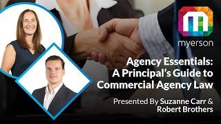 Commercial Agents Webinar | Agency Essentials: A Principal's Guide To Commercial Agency Law