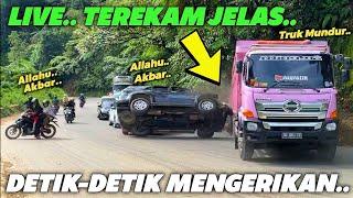 LIVE.. DETIK-DETIK MENGERIKAN !!! Truk Mundur Tabrakan Beruntun (Mobil Toyota Fortuner & Honda Jazz)