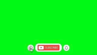 Green Screen YouTube subscribe button lower thirds | Free to use | With Sound