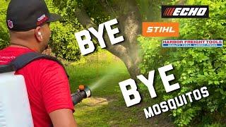 Mosquito DIY Fogger Hack with Harbor Freight Backpack Sprayer and Echo Blower