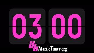 3 Minute Timer - 120 Seconds Timer - Countdown Atomic Timer - Best & Most Precise Flip Timer (Pink)